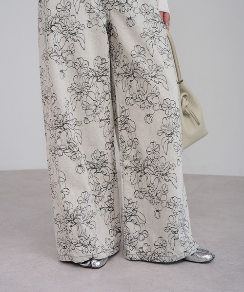 セール】花柄刺繍パンツ（その他パンツ）｜Bonjour Sagan