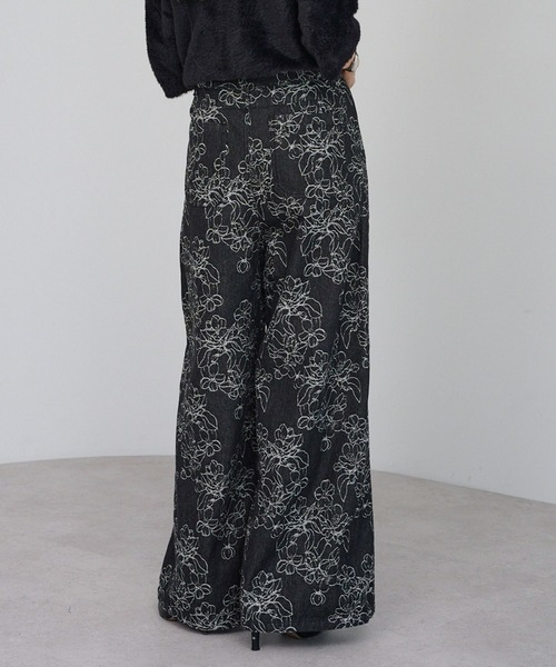 花柄刺繍パンツ（その他パンツ）｜Bonjour Sagan（ボンジュールサガン