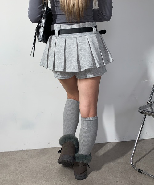 lilful（リルフル）の「ベルト付き フェイクファームートンブーツ（ブーツ・レディース・ブラウン/ブラック/グレー・M/L）」の12枚目の写真