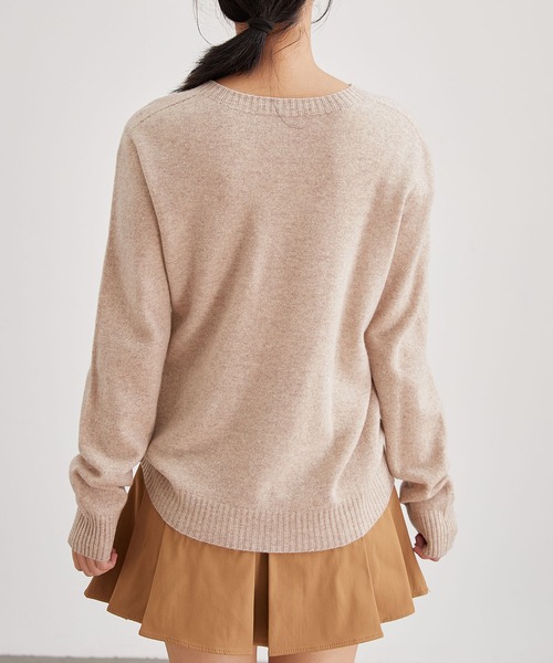Lace Ladies（レースレディース）の「ウール カシミヤ クルーネック ニット プルオーバー（ニット/セーター・レディース・ベージュ/グレー/アイボリー/ブラック・FREE）」の22枚目の写真