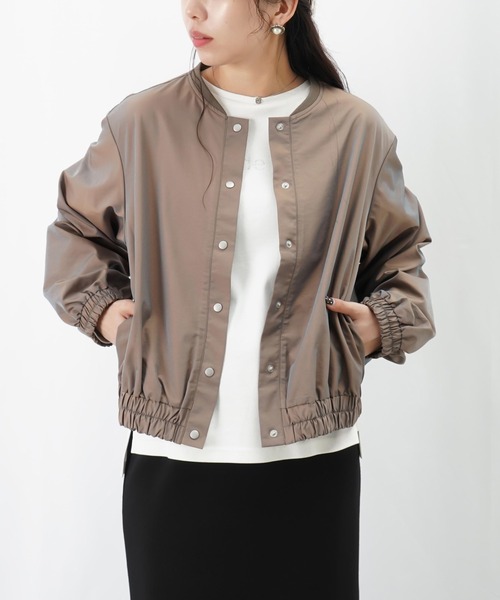 セール】LC/LLL 玉虫リブブルゾン【セットアップ着用可】（ブルゾン