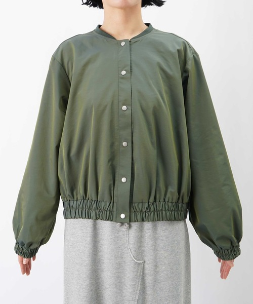 LUCA/LADY LUCK LUCA（ルカ/レディラックルカ）の「LC/LLL 玉虫リブブルゾン【セットアップ着用可】（ブルゾン・レディース・ベージュ/グリーン・FREE）」の10枚目の写真