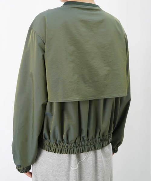 LUCA/LADY LUCK LUCA（ルカ/レディラックルカ）の「LC/LLL 玉虫リブブルゾン【セットアップ着用可】（ブルゾン・レディース・ベージュ/グリーン・FREE）」の3枚目の写真