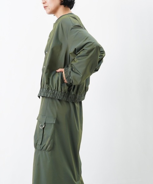 LUCA/LADY LUCK LUCA（ルカ/レディラックルカ）の「LC/LLL 玉虫リブブルゾン【セットアップ着用可】（ブルゾン・レディース・ベージュ/グリーン・FREE）」の9枚目の写真