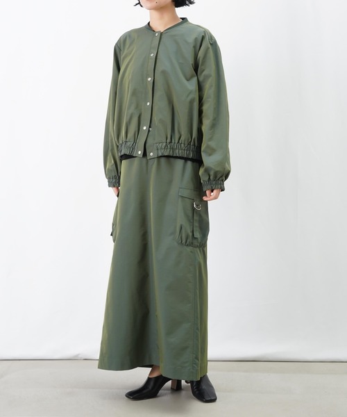 LUCA/LADY LUCK LUCA（ルカ/レディラックルカ）の「LC/LLL 玉虫リブブルゾン【セットアップ着用可】（ブルゾン・レディース・ベージュ/グリーン・FREE）」の11枚目の写真