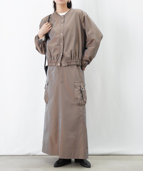 LUCA/LADY LUCK LUCA（ルカ/レディラックルカ）の「LC/LLL 玉虫リブブルゾン【セットアップ着用可】（ブルゾン・レディース・ベージュ/グリーン・FREE）」の22枚目の写真