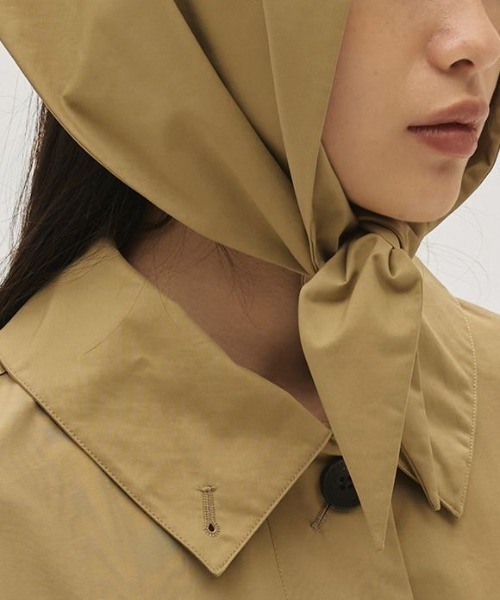 TODAYFUL（トゥデイフル）の「【TODAYFUL/トゥデイフル】Soutiencollar Waterproof Coat/ステンカラーウォータープルーフコート（ステンカラーコート・レディース・ベージュ/ブラック・36/38）」の5枚目の写真