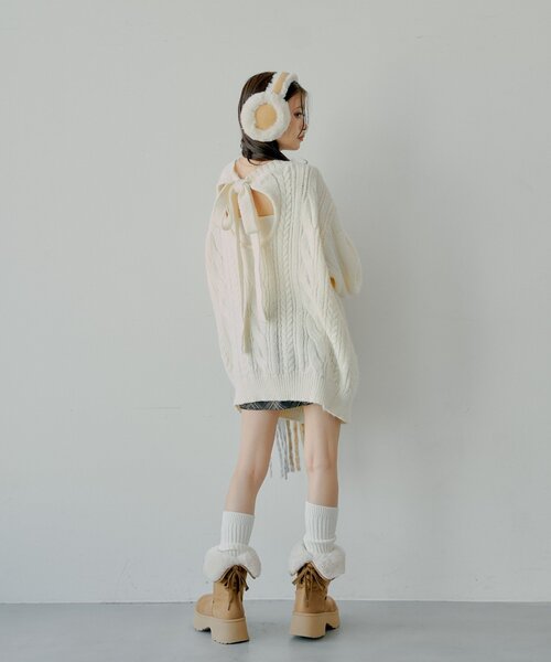 バックレースアップムートンブーツ Chico キャメル セール】バックレースアップムートンブーツ（ブーツ）｜Chico（チコ