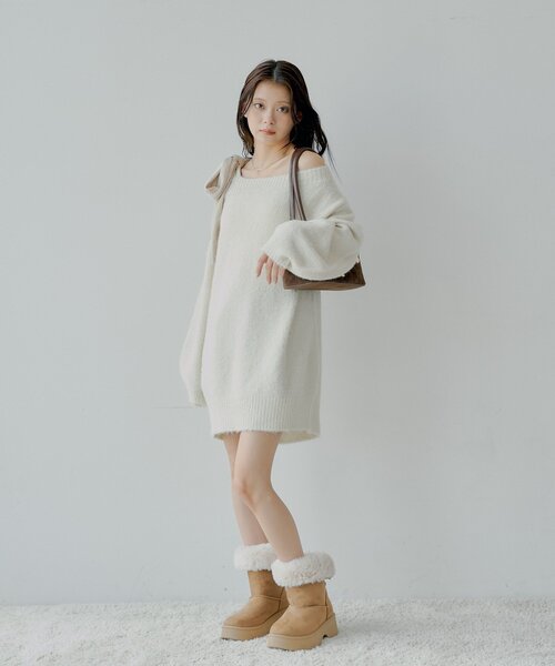 セール】バックレースアップムートンブーツ（ブーツ）｜Chico（チコ