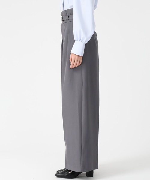 31 Sons de mode(トランテアン ソン ドゥ モード)の「2025秋冬新作 ベルト付きタックワイドパンツ(その他パンツ・レディース・ラベンダー/グレー/アイボリー・S/M)」の6枚目の写真