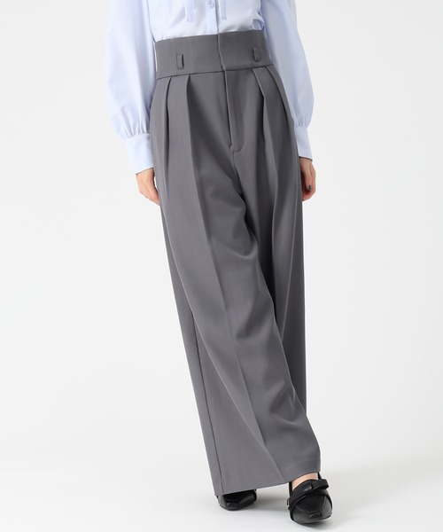 31 Sons de mode(トランテアン ソン ドゥ モード)の「2025秋冬新作 ベルト付きタックワイドパンツ(その他パンツ・レディース・ラベンダー/グレー/アイボリー・S/M)」の13枚目の写真