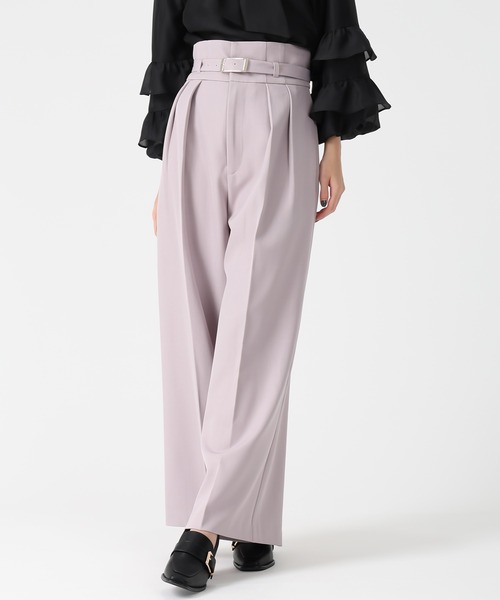 31 Sons de mode(トランテアン ソン ドゥ モード)の「2025秋冬新作 ベルト付きタックワイドパンツ(その他パンツ・レディース・ラベンダー/グレー/アイボリー・S/M)」の16枚目の写真