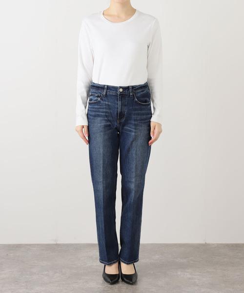 La TOTALITE（ラトータリテ）の「【洗える】Healthy denim/ヘルシーデニム Celery Long（デニムパンツ・レディース・ブラック/ブルー・22/23/24/25）」の3枚目の写真