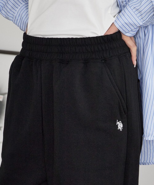 U.S. POLO ASSN.（ユーエスポロアッスン）の「U.S. POLO ASSN./ユーエスポロアッスン テーパード イージースウェットワイドパンツ（スウェットパンツ・レディース・ネイビー/ブラック/オートミール・M/L）」の2枚目の写真