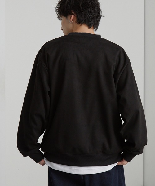 PENNEYS(ぺニーズ)の「PENNEYS/ペニーズ 別注 THE FOX ロゴ ワンポイント ワッペン刺繍 スウェードライク オーバーサイズ スウェット(スウェット・メンズ・アイボリー/ブラック/ネイビー/ダークグレー・L/M)」の10枚目の写真