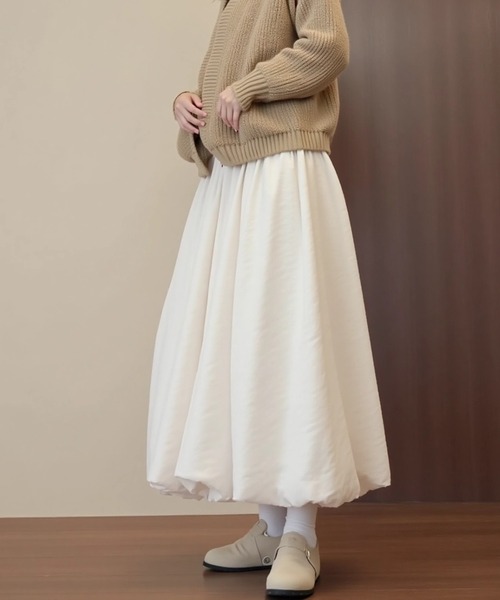 cammie(キャミー)の「バルーンスカート(スカート・レディース・ブラック/オフホワイト/ダークグレー・M/L)」の4枚目の写真