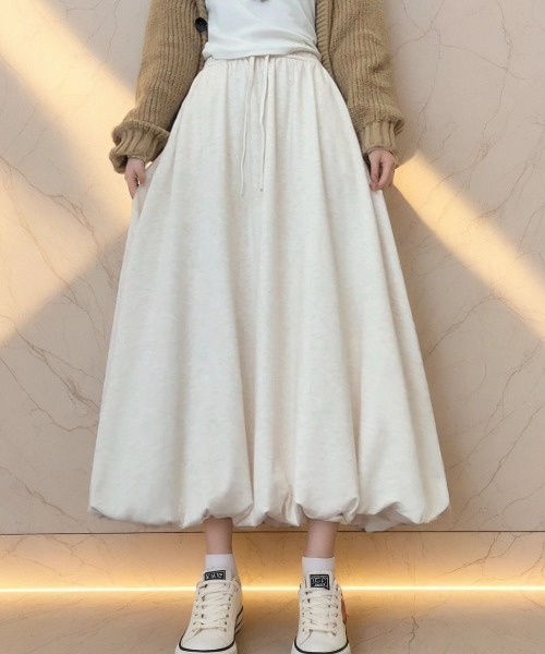 cammie(キャミー)の「バルーンスカート(スカート・レディース・ブラック/オフホワイト/ダークグレー・M/L)」の7枚目の写真