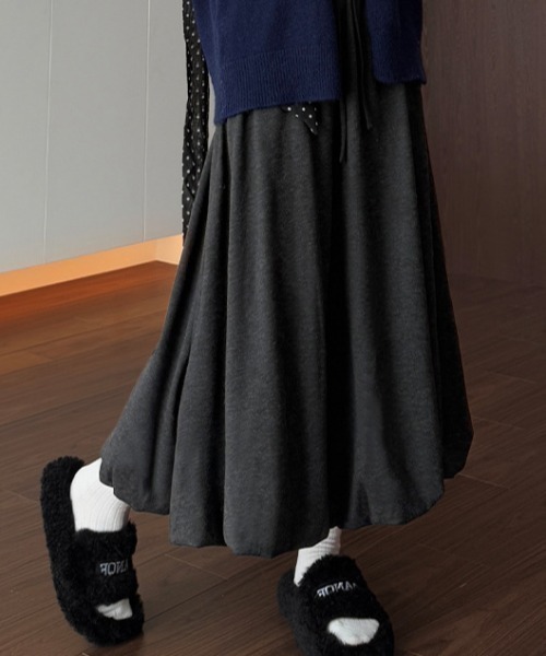 cammie(キャミー)の「バルーンスカート(スカート・レディース・ブラック/オフホワイト/ダークグレー・M/L)」の12枚目の写真