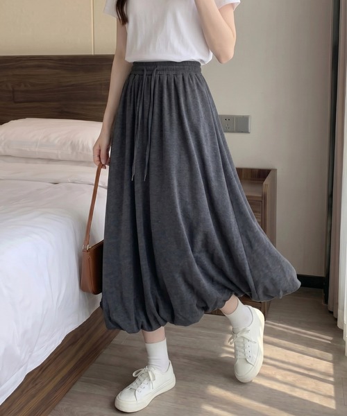 cammie(キャミー)の「バルーンスカート(スカート・レディース・ブラック/オフホワイト/ダークグレー・M/L)」の16枚目の写真