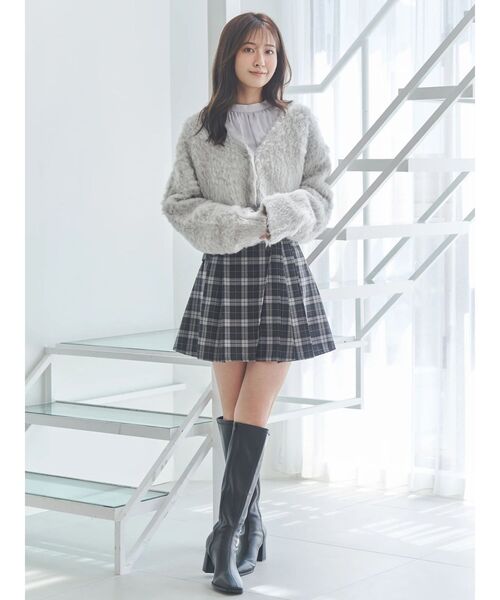 U.S. POLO ASSN.（ユーエスポロアッスン）の「U.S. POLO ASSN.別注アシメプリーツスカパン（スカート・レディース・その他1/ベージュ/チャコールグレー・MEDIUM/SMALL）」の13枚目の写真