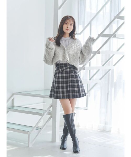 U.S. POLO ASSN.（ユーエスポロアッスン）の「U.S. POLO ASSN.別注アシメプリーツスカパン（スカート・レディース・その他1/ベージュ/チャコールグレー・MEDIUM/SMALL）」の14枚目の写真