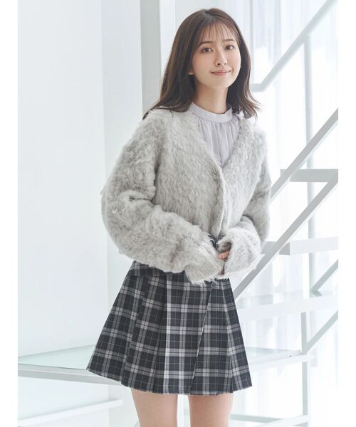 U.S. POLO ASSN.（ユーエスポロアッスン）の「U.S. POLO ASSN.別注アシメプリーツスカパン（スカート・レディース・その他1/ベージュ/チャコールグレー・MEDIUM/SMALL）」の15枚目の写真