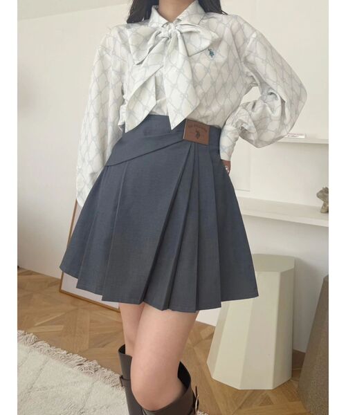 セール】U.S. POLO ASSN.別注アシメプリーツスカパン（スカート