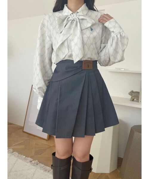 セール】U.S. POLO ASSN.別注アシメプリーツスカパン（スカート