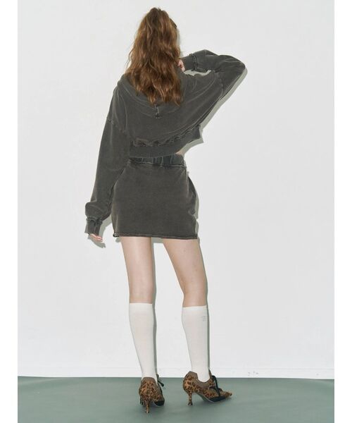 EVRIS（エヴリス）の「ブリーチスウェットミニスカート【セットアップ着用可能】（スカート・レディース・ピンク/グレー/ブラック・FREE）」の8枚目の写真