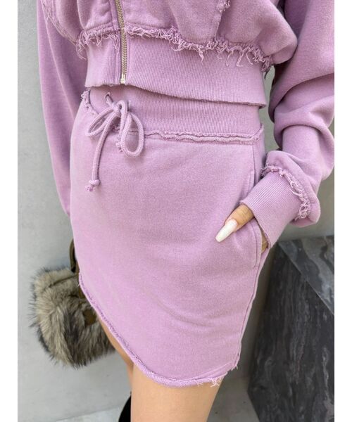 EVRIS（エヴリス）の「ブリーチスウェットミニスカート【セットアップ着用可能】（スカート・レディース・ピンク/グレー/ブラック・FREE）」の21枚目の写真