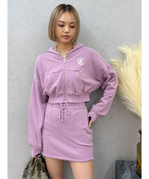 EVRIS（エヴリス）の「ブリーチスウェットミニスカート【セットアップ着用可能】（スカート・レディース・ピンク/グレー/ブラック・FREE）」の22枚目の写真