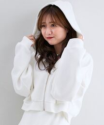 MAJESTIC LEGON | キラキララインストーンショートパーカー(パーカー)