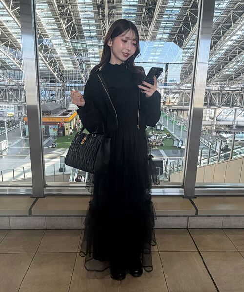 MAJESTIC LEGON（マジェスティックレゴン）の「【セットアップ対応】キラキララインストーンショートパーカー（パーカー・レディース・ブラック/チャコールグレー/ピンク/オフホワイト・MEDIUM）」の13枚目の写真