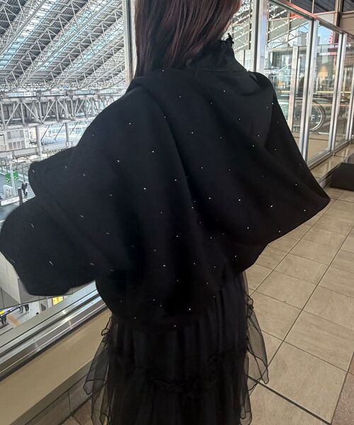 MAJESTIC LEGON（マジェスティックレゴン）の「【セットアップ対応】キラキララインストーンショートパーカー（パーカー・レディース・ブラック/チャコールグレー/ピンク/オフホワイト・MEDIUM）」の16枚目の写真