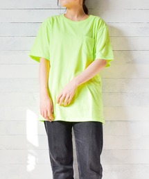 【RES】無地半袖ポケット付きクルーネックTシャツ