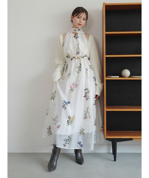 タグ付き未使用 スナイデル 花柄ワンピース snidel 花柄ロングワンピース スナイデル☆花柄ロングワンピース