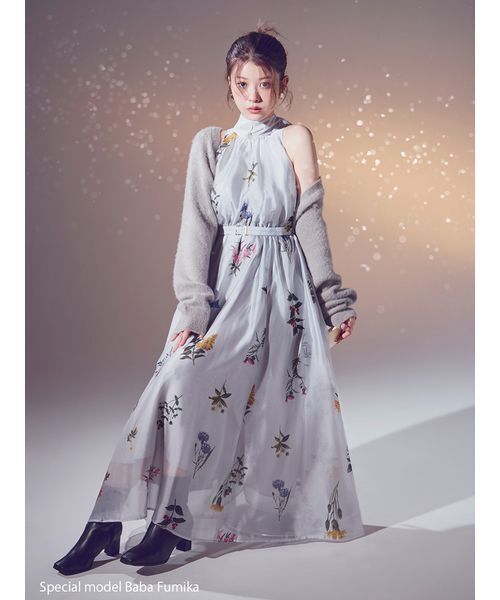 SNIDEL（スナイデル）の「Sustainableフラワーモチーフワンピース