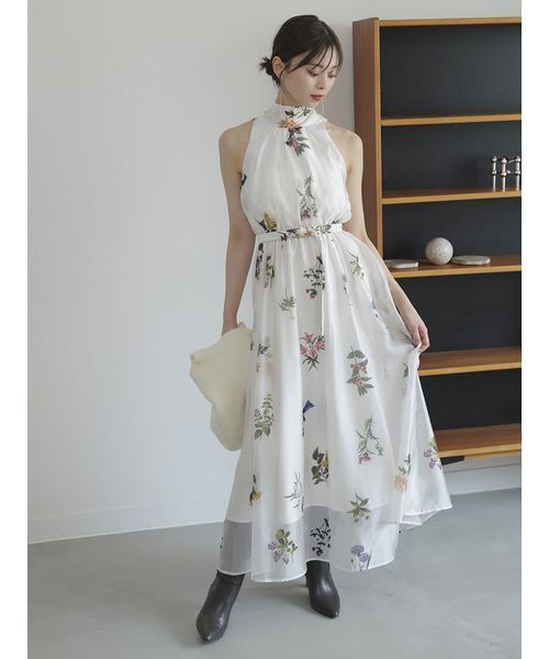 SNIDEL（スナイデル）の「Sustainableフラワーモチーフワンピース