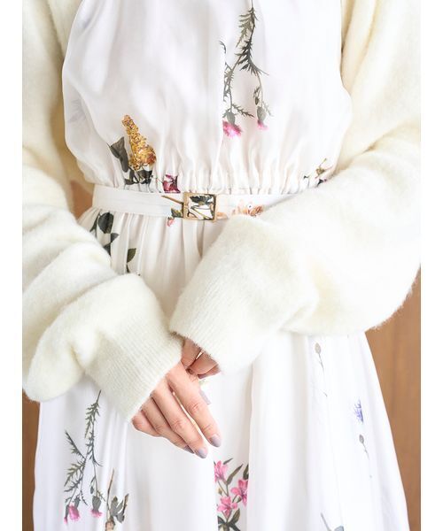 SNIDEL Sustainableフラワーモチーフワンピース×ボレロセット Sustainableフラワーモチーフワンピース×ボレロセット(マキシ・ロング