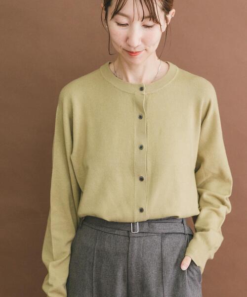 ITEMS URBANRESEARCH（アイテムズ アーバンリサーチ）の「ホイップニットカーディガン（カーディガン/ボレロ・レディース・ホワイト系その他/グリーン系その他/チャコールグレー・FREE）」の3枚目の写真