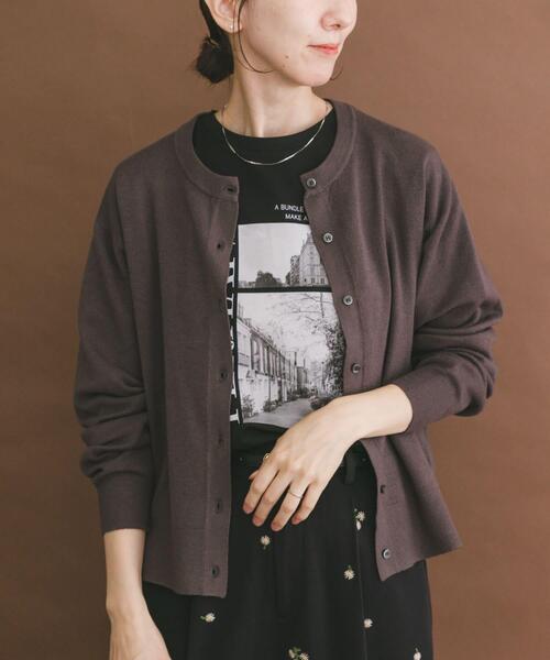 ITEMS URBANRESEARCH（アイテムズ アーバンリサーチ）の「ホイップニットカーディガン（カーディガン/ボレロ・レディース・ホワイト系その他/グリーン系その他/チャコールグレー・FREE）」の2枚目の写真