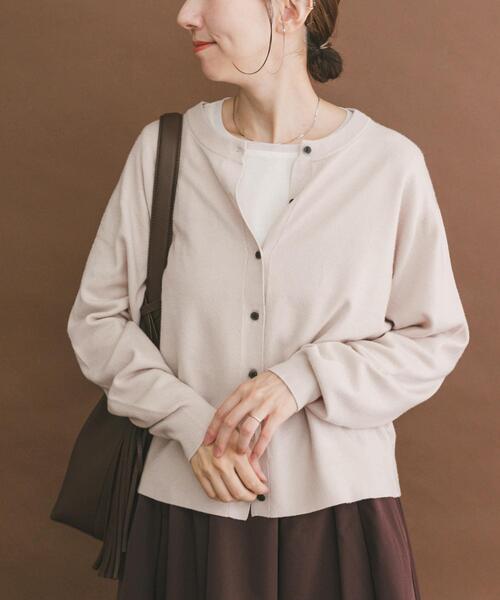 ITEMS URBANRESEARCH（アイテムズ アーバンリサーチ）の「ホイップニットカーディガン（カーディガン/ボレロ・レディース・ホワイト系その他/グリーン系その他/チャコールグレー・FREE）」の5枚目の写真