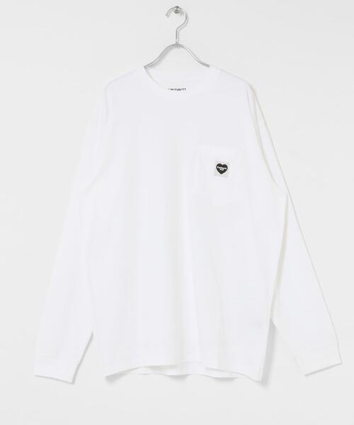 Carhartt WIP(カーハートダブリューアイピー)の「carhartt LONG-SLEEVE POCKET HEART T-SHIRTS(Tシャツ/カットソー・メンズ・ブラック/ホワイト・MEDIUM/SMALL)」の5枚目の写真
