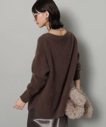 新品 アプワイザーリッシェ クレイサス カメリア ニット 茶 ブラウン Apuweiser-riche｜アプワイザー・リッシェのニット/セーター（ブラウン