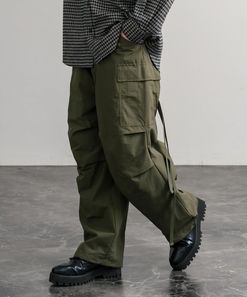 Audience(オーディエンス)の「Audience オーディエンス 60/40クロス裏フリースM-65カーゴイージーパンツ AUD3650(カーゴパンツ・メンズ・グレー/ブラック/ネイビー/オリーブ・M/L)」の3枚目の写真