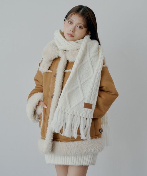 ケーブルニットマフラー（マフラー）｜Chico（チコ）のファッション