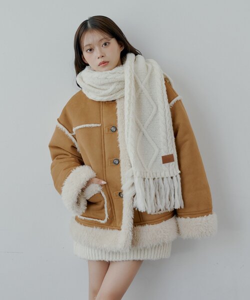 ケーブルニットマフラー（マフラー）｜Chico（チコ）のファッション