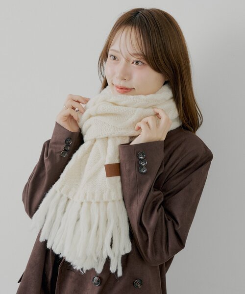 ケーブルニットマフラー（マフラー）｜Chico（チコ）のファッション