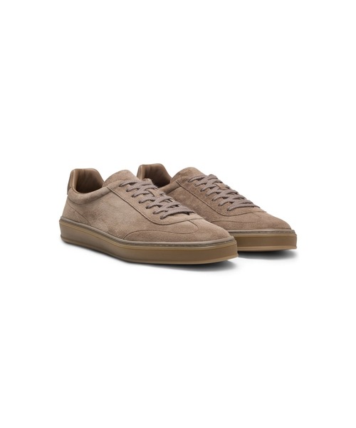 BOSS(ボス)の「BECKHAM x BOSS ロートップスニーカー スエード(スニーカー・メンズ・カーキ・42/41/39/40/45/43/44)」の1枚目の写真