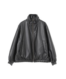 OSKR別注 シンセティックレザージップ中綿ブルゾン